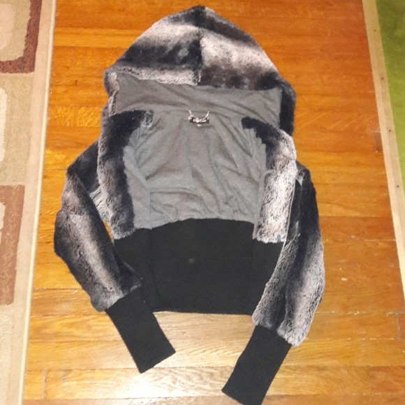 -Gifted-Bebe FAUX Fur Hooded Jacket - Picture 4 of 7